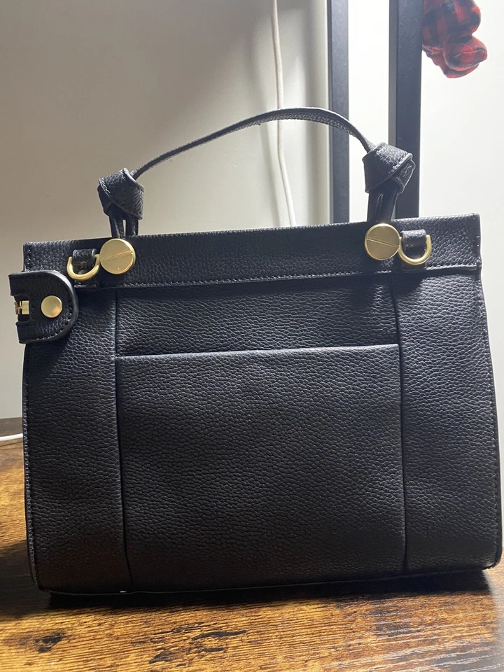 Cartera FOLEY y CORINNA Dione, Negra, Aspecto Elegante, Excelente Estado Foto 4 de 4