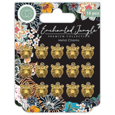 Craft Consortium Enchanted Jungle Metal Charms 15/Pkg Tiger
