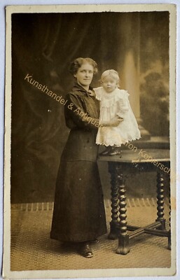 orig. Photo postcard Mother Child Hof Saale around 1925