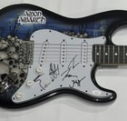 AMON AMARTH SIGNED SKULL ELECTRIC GUITAR JOHAN HEGG OLAVI MIKKONEN ALL 5 JSA COA — photo 2