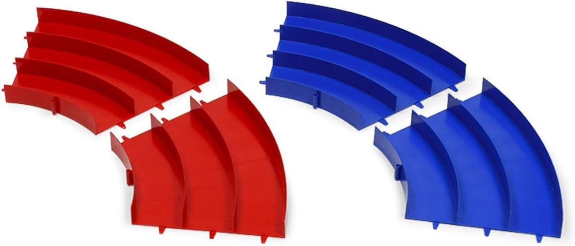 Tamiya Mini 4WD Japan Cup Junior Circuit Curve (Blue/Red) Set of 4