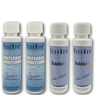 2x Agua Nova Bubble Ex 200g Luftbinder + 2x Conditioner 125 ml Wasserbett Pflege