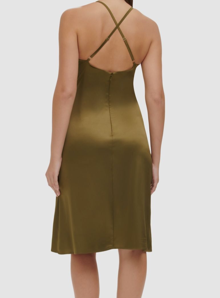 Guess Womens Lined Date Night Slip Dress Green 10 Guess Womens Lined Date Night Slip Dress Green 10
