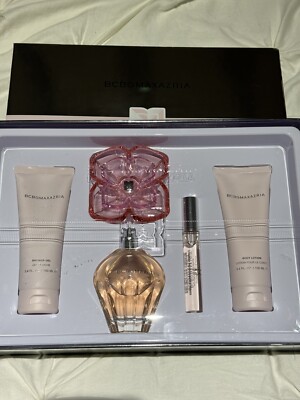 BCBGMAXAZRIA GIFT SET OZ PARFUM SPRAY- Lotion Shower Gel,  Rollerball