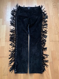 calça de cowboy couro