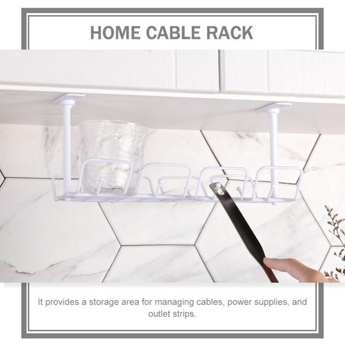 2PCS Under Table Cable Management Rack Wire Management Cable Storage Rack - Afbeelding 11 van 12