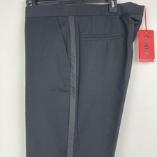 Hugo Boss Men's Virgin Wool Tuxedo Pants Black 38R