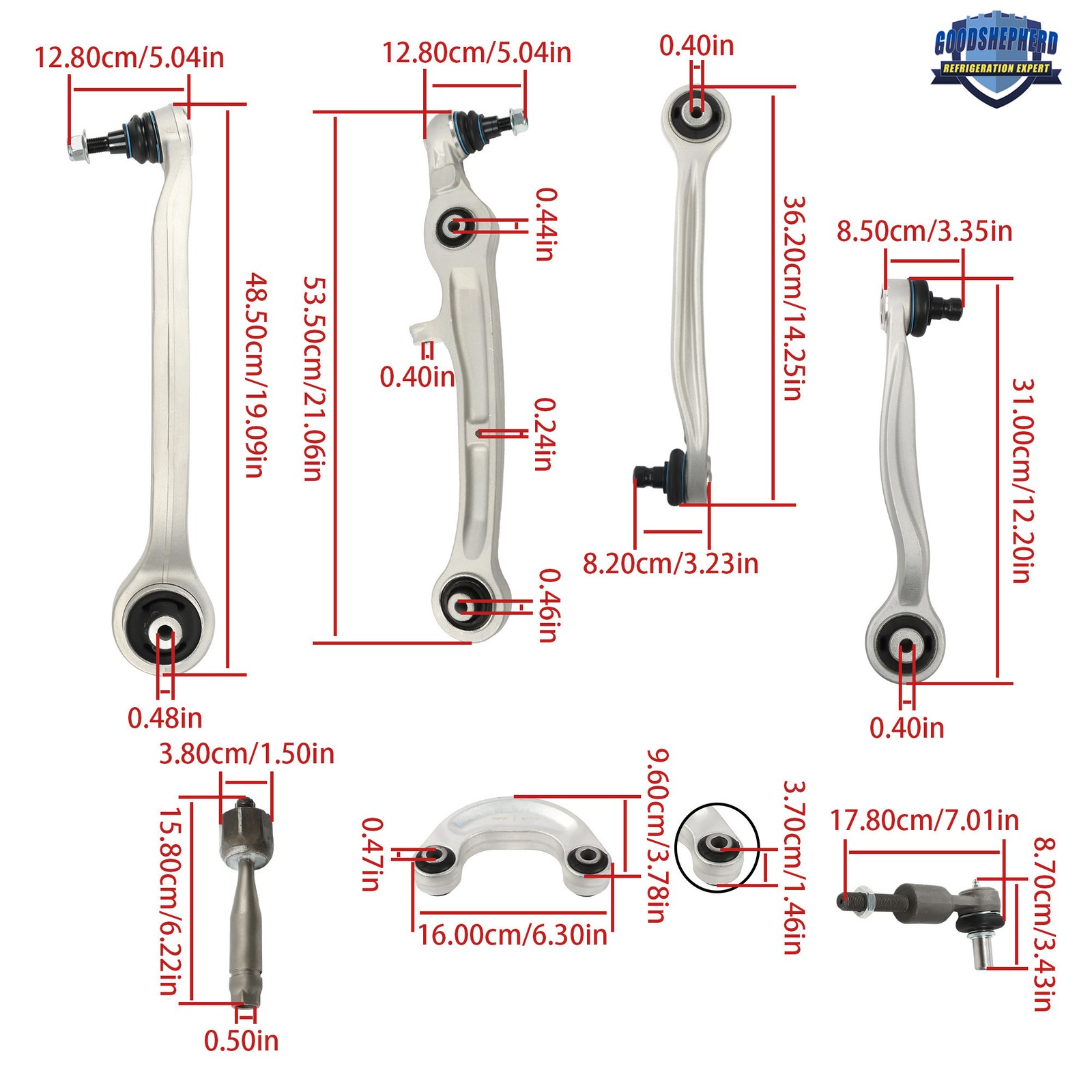 Bentley Flying Spur 2015-2019 Front Right Lower Tie rod ends 14 pcs