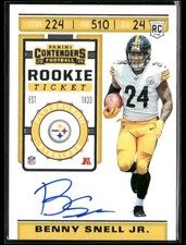 2019 Panini Contenders #133 Benny Snell Jr. Rookie Ticket Auto