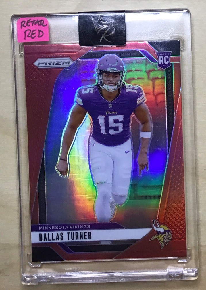 🔥2024 Panini Prizm DALLAS TURNER #324 RED RETAIL Prizm SSP Rookie Vikings RC