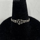 925 Sterling Silver Jewelry w/Hoop Earrings, Floral Ring 3.44g — photo 2