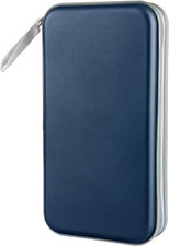 CD DVD Cases 96 Capacity Disc Storage Binder for Car Dark Blue 