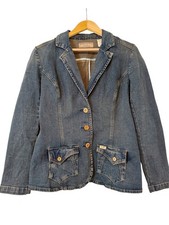 Levi s Signature Vintage Denim Jean Jacket Blazer Womens Large Fitted Western