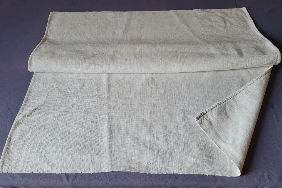 N14 Ancien torchon en chanvre 83X95cm OLD HEMP CLOTH TOWEL - Photo 2/4
