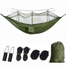 Portable Camping Hammock With Mosquito Net&Tree Straps 300KG Capacity 1-2 Person
