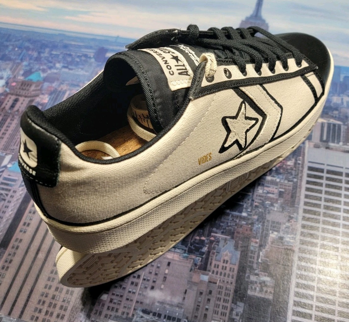 Converse x Joshua Vides Pro Leather Ox Low Top Natural Ivory Size 13 A00713C New thumbnail 2