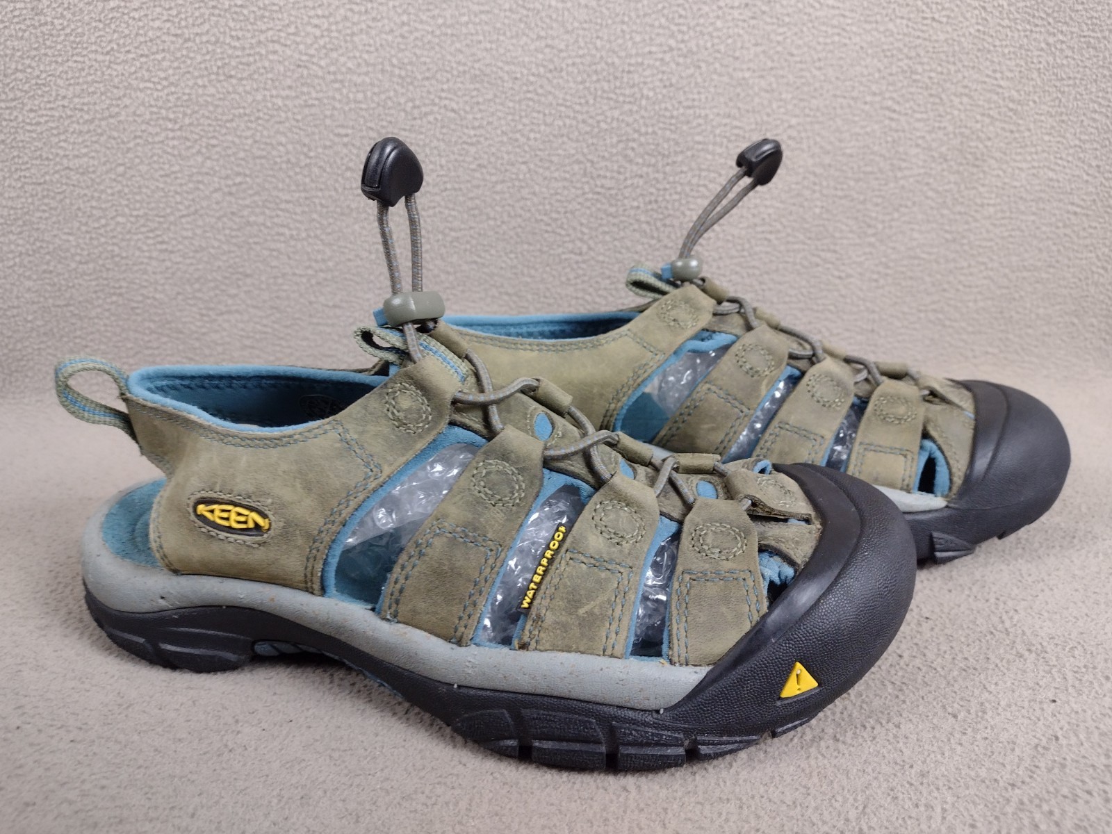 Keen Sandalo Donna 7.5 Newport Marrone Blu Impermeabile Lavabile