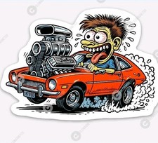 Ford Pinto Sticker - Muscle Car Rat Fink Odd Rod Classic Vinyl Ford Pinto Sticker - Muscle Car Rat Fink Odd Rod Classic Vinyl
