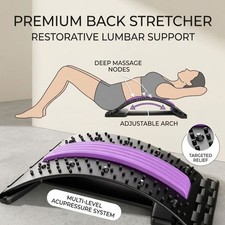 Back Stretcher Lumbar Support Board Adjustable Back Stretching Device Home Use