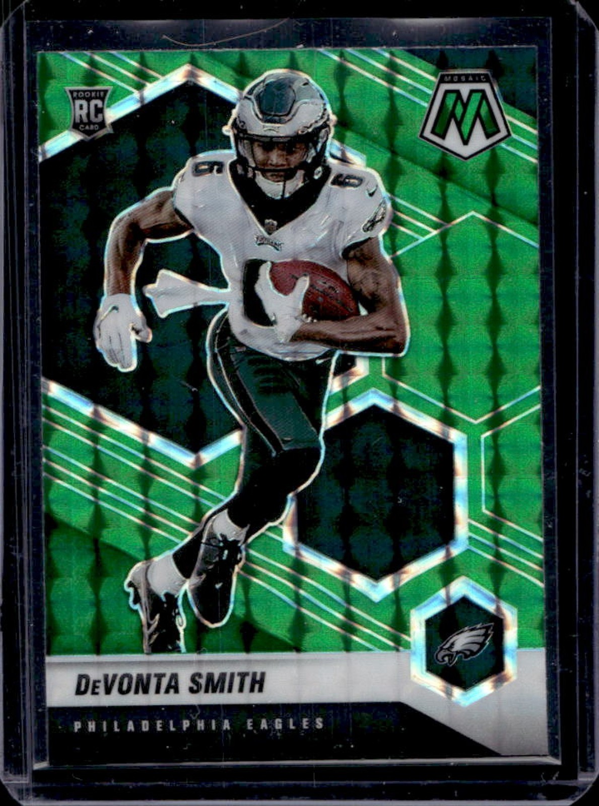 2021 Mosaic DeVonta Smith RC Prizm Green Rookie #305 Eagles