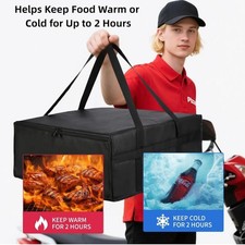 19.6" x 19.6" x 5.9" Insulated Pizza Delivery Bag with Zipper Closure, Therma...
