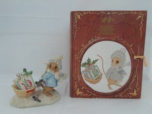 Priscilla's Mouse Tales "I'll Be Home for Christmas" Figurine w/Box (Enesco)1996