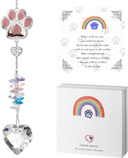 Unique Gifts Crystal Suncatcher Dog  Cat Memorial Gift for Loss of Pet Window H