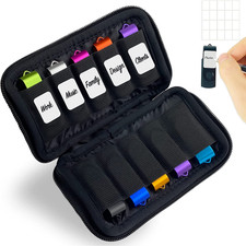 10 Slots Neoprene USB Flash Drive Case with 20 Identification Labels,Anti-Static