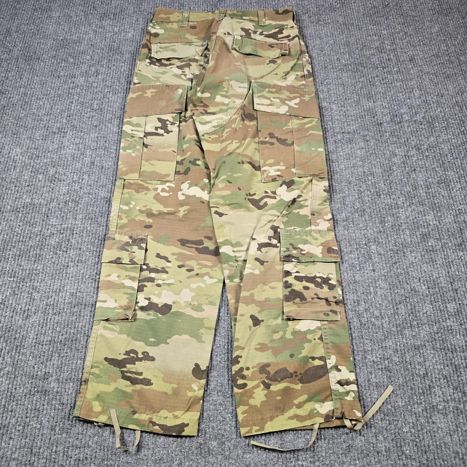 US Army Combat ACU Cargo Pants Mens Small Short OCP Camo Ripstop Insect Shield - Image 2 of 4