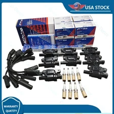 NEW OEM 8 PACK UF413 Ignition Coil + 41-110 Spark Plug + 9748UU Wire Fit GMC