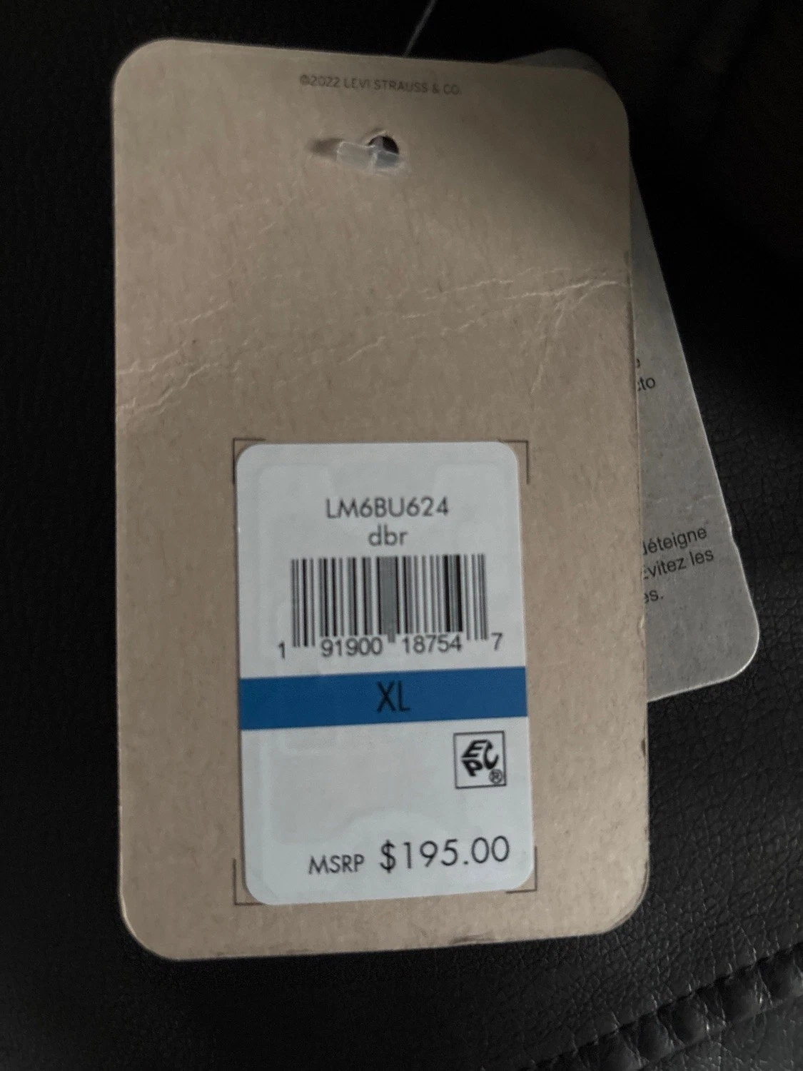 Levi's Men's Faux Leather Bomber Jacket Coat Brown XL New With Tags MSRP $195 - product detail image 11