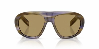 PRADA Sunglasses Brown PRC05S 23G70G Aviator Shield Mask 