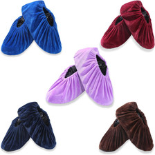5 Pairs Reusable Non Slip Shoe Covers, Premium Soft Washable Thickened Boot Shoe