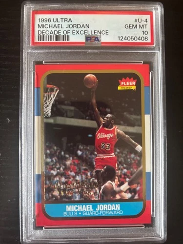 1996-97 Michael Jordan Fleer ULTRA Decade of Excellence U4 PSA 10 GEM MINT 🔥
