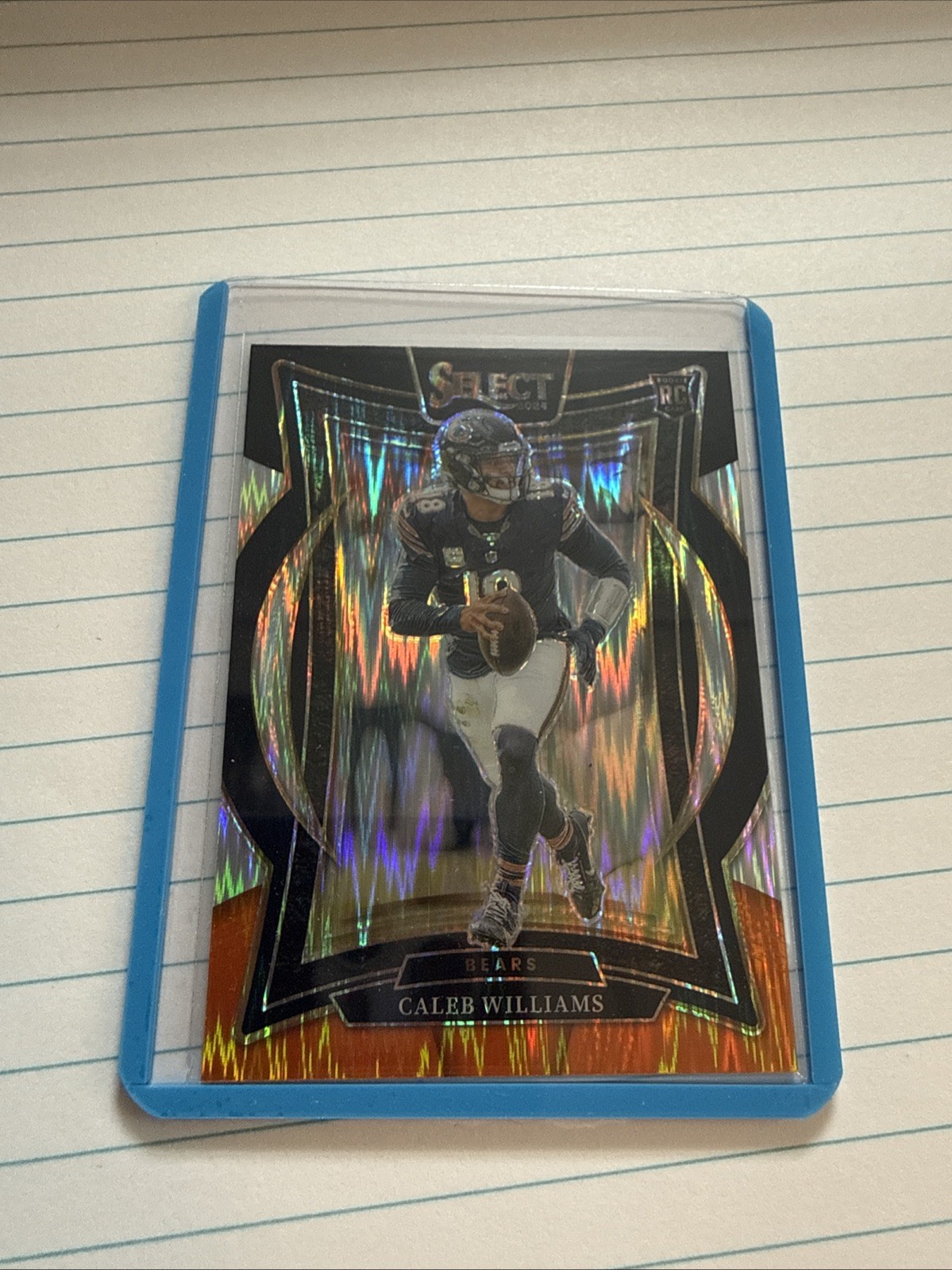 2024 Panini Select - Concourse Caleb Williams #25 Black & Orange Shock Prizm RC