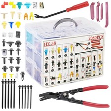 2080Pcs Car Retainer Clips  Fasteners Kit   33 Universal Sizes Nylon Bump