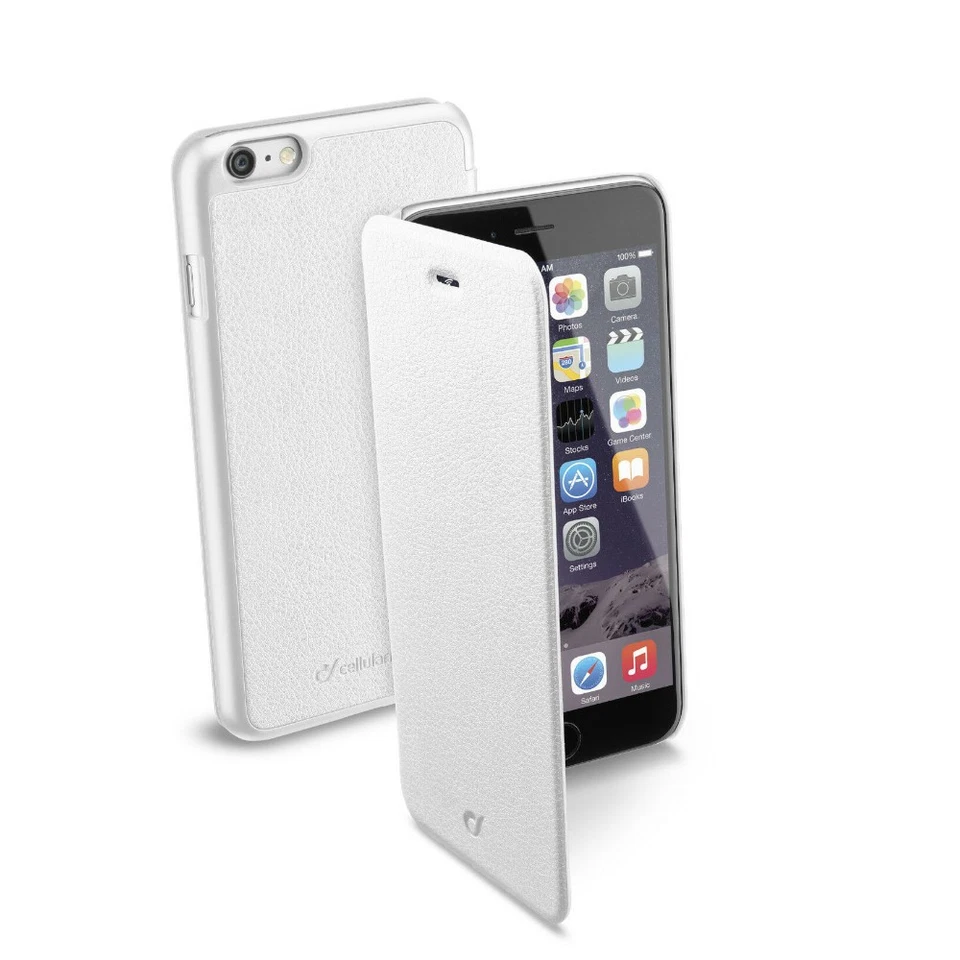ETUI FOLIO BOOK CELLULARLINE POUR APPLE IPHONE 6 PLUS 6S PLUS BLANC - Photo 1/1