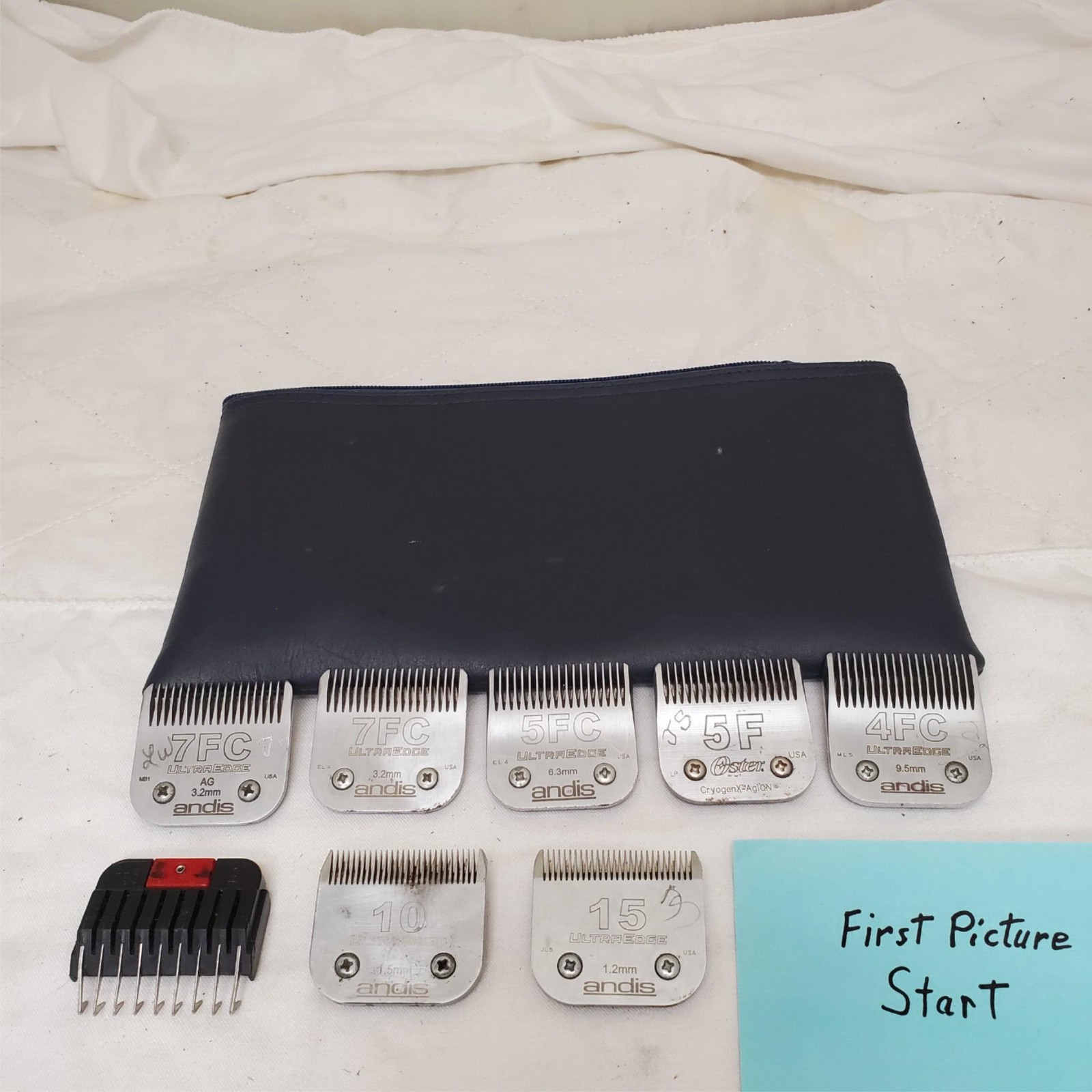 Lot of 8 Assorted Andis UltraEdge Pet Grooming Clipper Blade