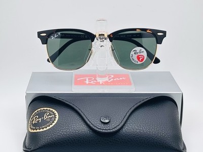 Ray-Ban RB3016 Clubmaster Classic 51mm Polarized Sunglasses- Havana / Green Lens