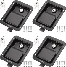 Black Truck Tool Box Lock Replacement kit, 4PCS Stainless SteelBed Toolbox Handl