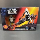 Kenner Star Wars POTF Imperial Speeder Bike & Biker Scout 3.75" Figure Set New