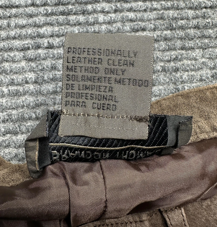 Pantalones Brandon Thomas para mujer 6 marrón gamuza cuero pierna recta forrados 30 entrepiernas Foto 4 de 4