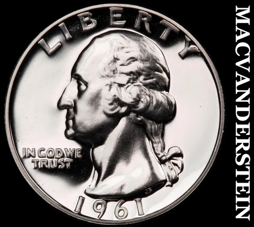 1961 Silver Washington Quarter - Choice Gem Proof  Lustrous  #G7800