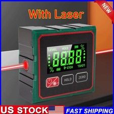 Digital Angle Finder W/ Laser Level Inclinometer Magnetic Angle Gauge Protractor