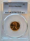 1951-P PCGS Proof-65 Red,   Blazing Golden Gem with eye appeal Lincoln Cent #510