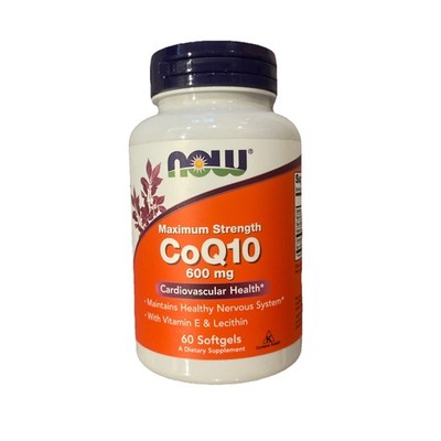 NOW Foods Coq10 600 MG - 60 Capsules Exp. 04/2030