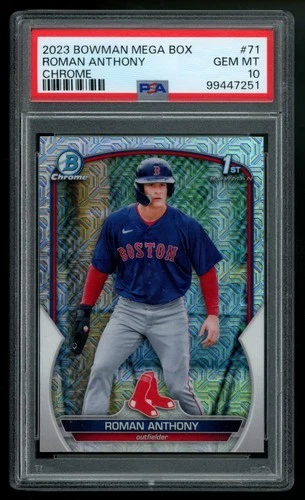 Roman Anthony 2023 Bowman Mega Box Chrome #71 PSA 10 1st Bowman Boston Red Sox
