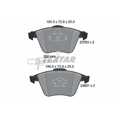 Textar Front Disc Brake Pad Set for Audi (2376302)
