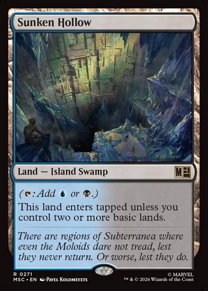 Sunken Hollow 271 NM Marvel Super Heroes Commander MTG D