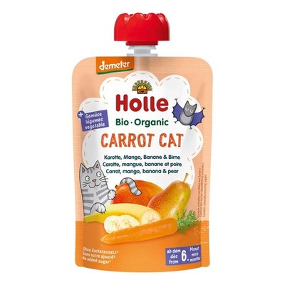 Pouchy - Carrot Cat Karotte, Mango, Banane & Birne 100g | HOLLE BABYFOOD